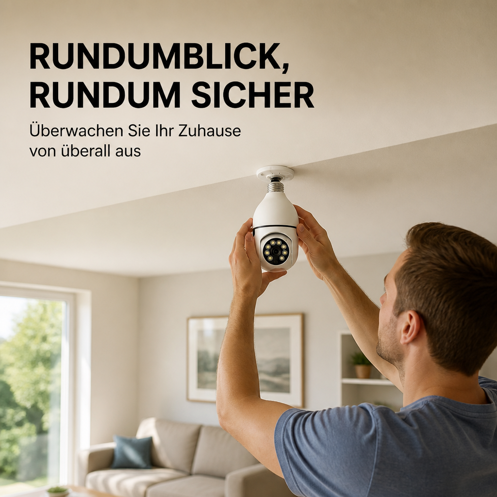 Überwachungskamera | 360° Drehbare Schwenkfunktion | Bewegungserkennung und Nachtsicht | HomeOrbit