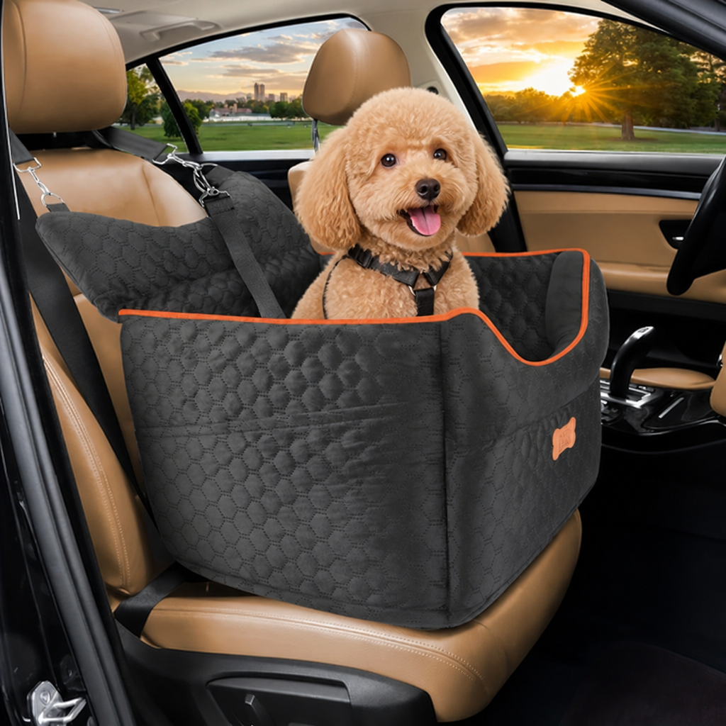 DogBedHouse Elevated Removable & Washable Car Booster Seat
