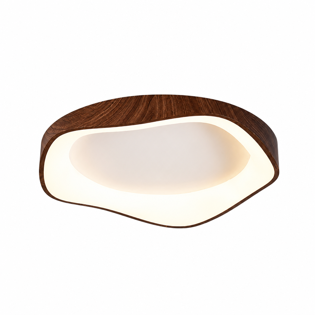 LED Ceiling Light | Modern Wood Grain Design | Dimmable & Tricolor | Bedroom Living Dining