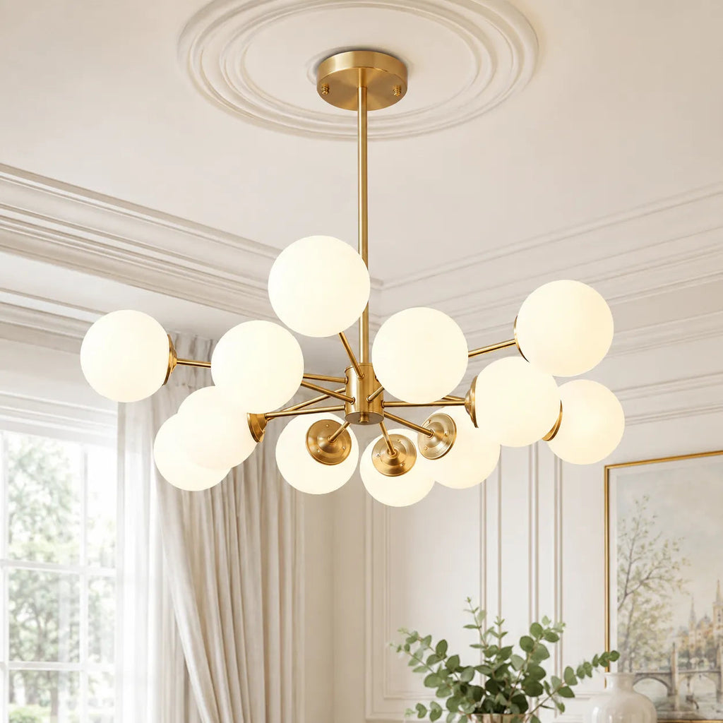 Magnus 12 Light Mid-Century Bubble Sputnik Chandelier