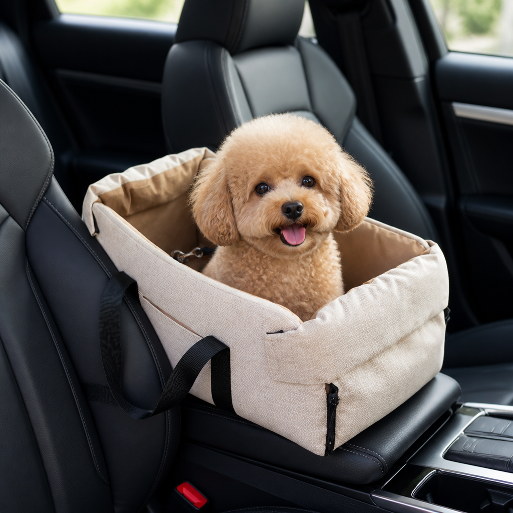 DogBedHouse Waterproof & Washable Pet Car Booster (Safety Tether)