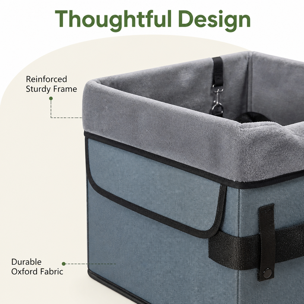 DogBedHouse Clip-On Safety & Adjustable Dog Car Seat