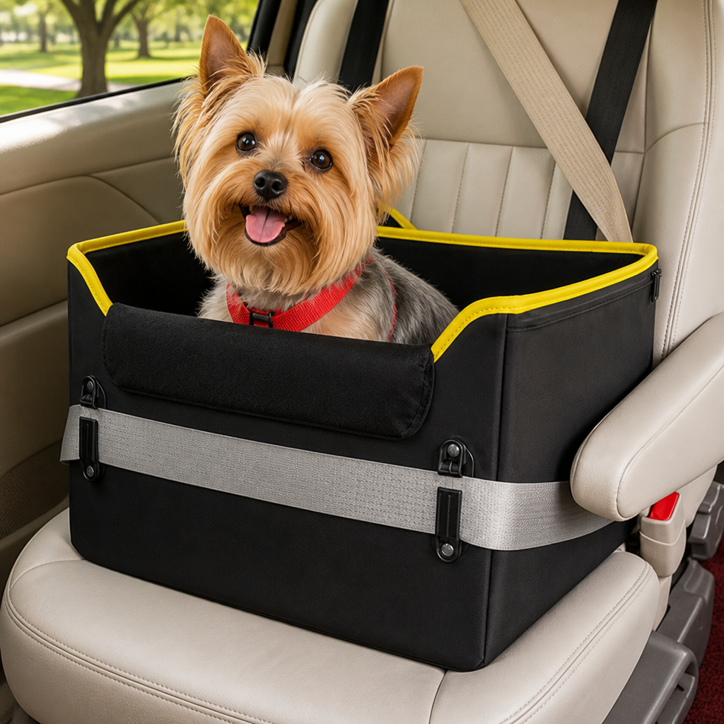 DogBedHouse Patent Safe Buckles & Clip-On Leash Booster Seat