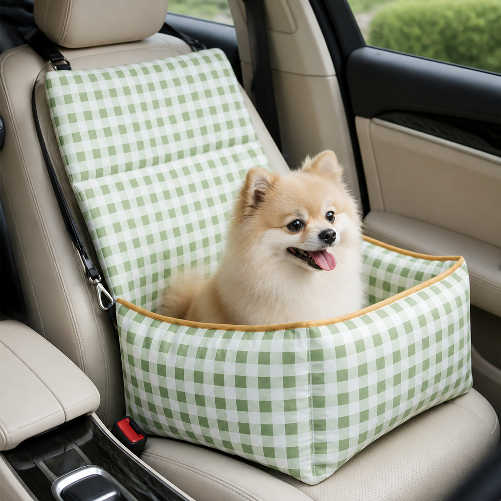 DogBedHouse Breathable Polyester Travel Carrier (Safety Hook & Car Seat Fit)