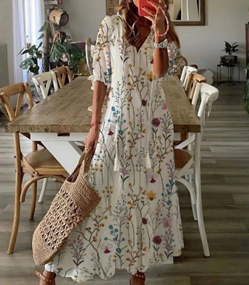 Avencea | Bohemian Maxi Dress - Summer Dress for Effortless Elegance and Comfort