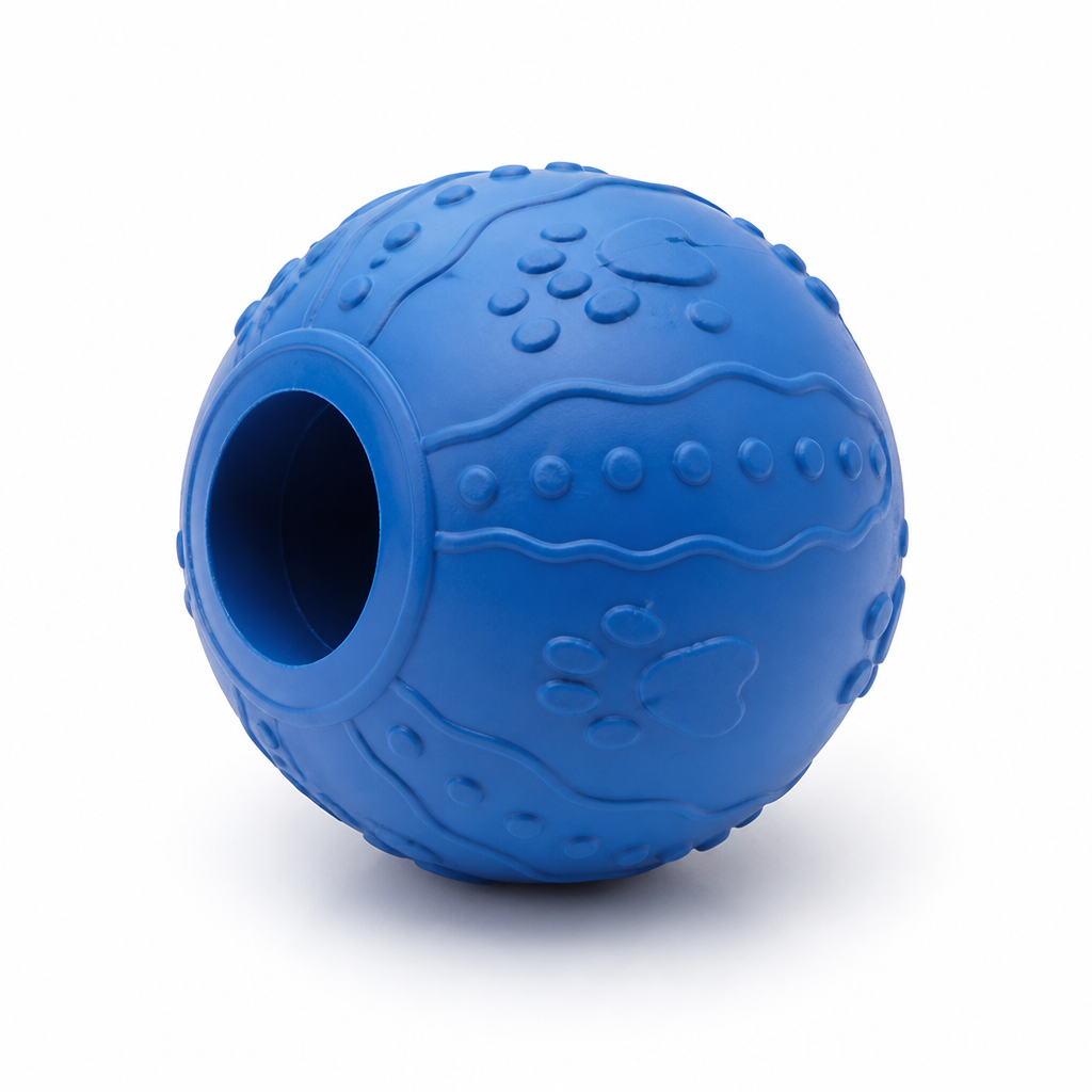 Durable Solid-Core Dental-Cleaning Dog Ball Toy