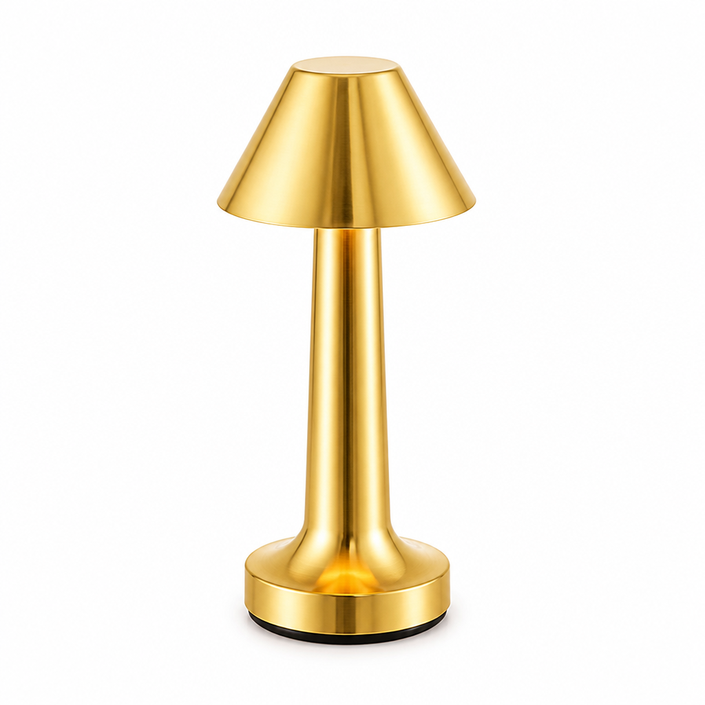 Wireless Table Lamp | Retro Dimmable Design | Metal Rechargeable | Cozy Ambient Lighting
