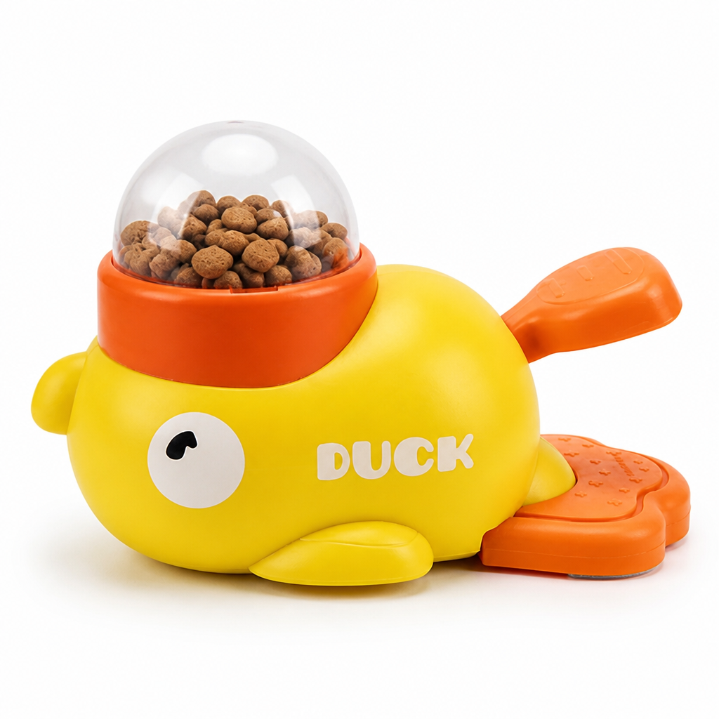 Slow-Feeding Interactive Dog Treat Dispenser (Duck-Shaped)