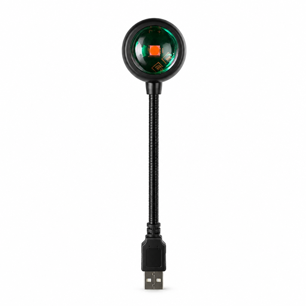 Sunset Projection Lamp | Multi-Angle Rotating Design | USB Powered & Portable Ambient Lighting