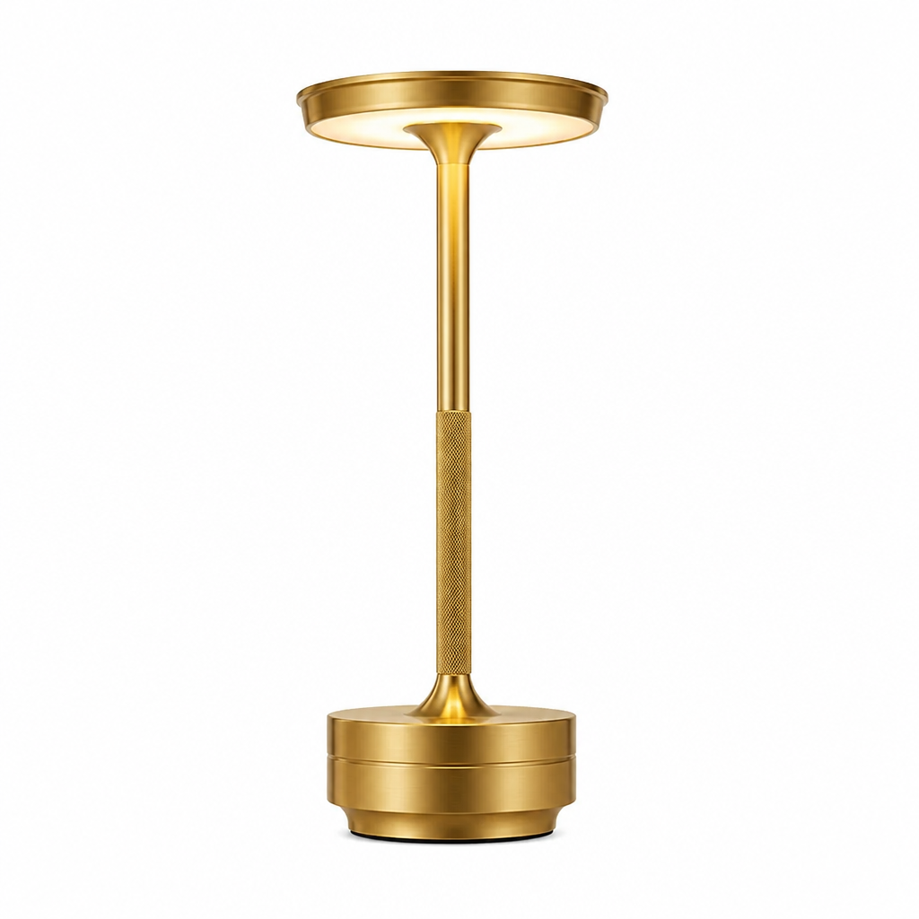 Table Lamp | Touch Sensor LED Color-Changing | Acrylic & Aluminum, USB Rechargeable Night Light