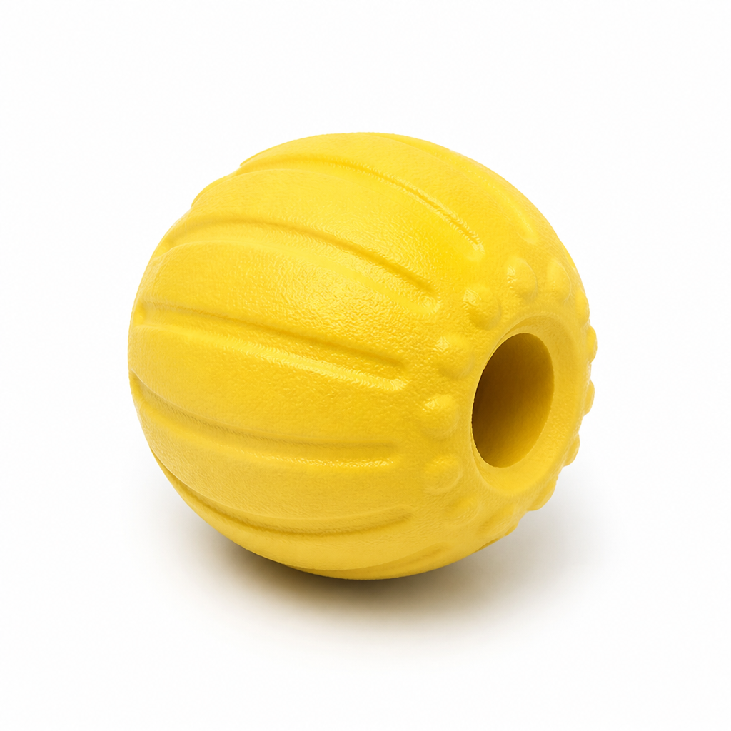 Durable Solid-Core Dental-Cleaning Dog Ball Toy