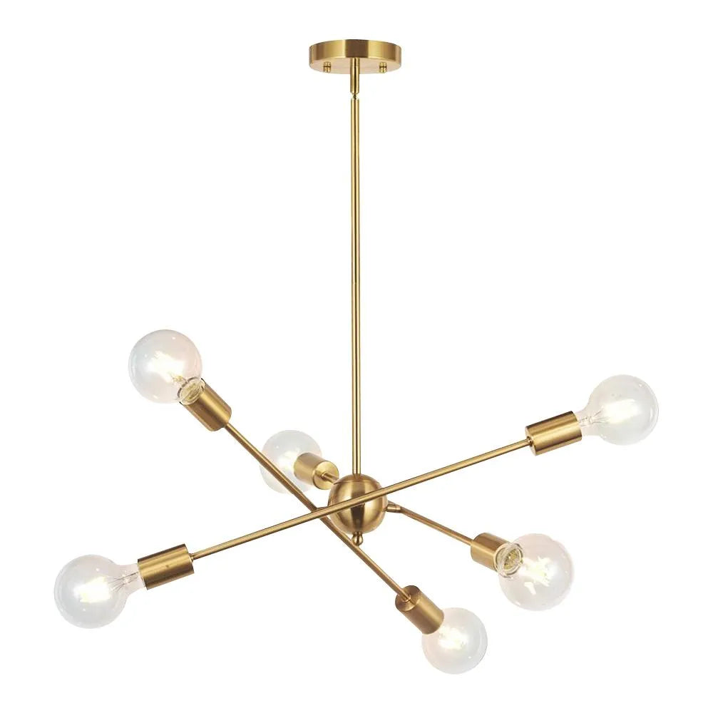 Liora Mid-Century 6-Light Sputnik Chandelier