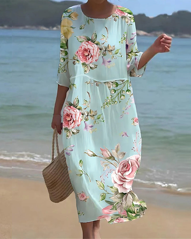 Avencea | Elegant Floral Dress