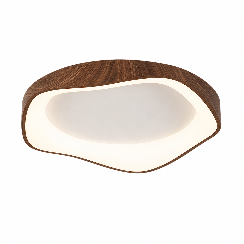 LED Ceiling Light | Modern Wood Grain Design | Dimmable & Tricolor | Bedroom Living Dining