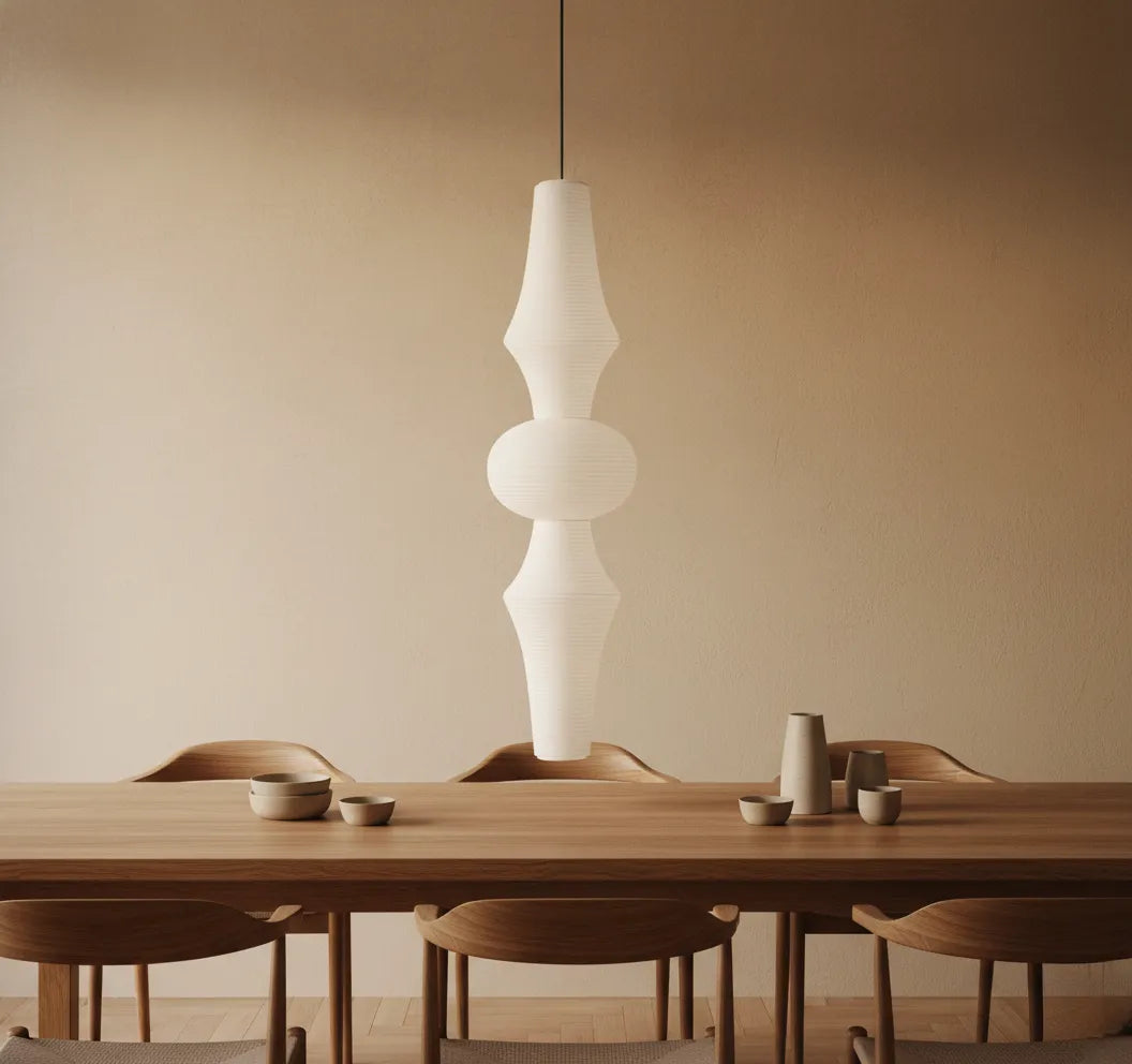Pascal Japanese Rice Paper Pendant Lantern Light