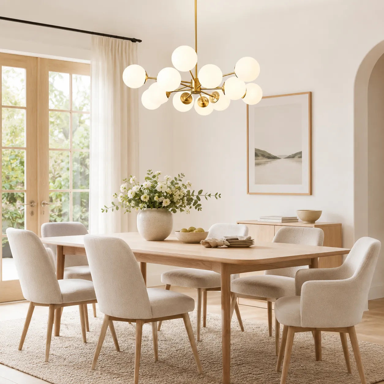 Magnus 12 Light Mid-Century Bubble Sputnik Chandelier