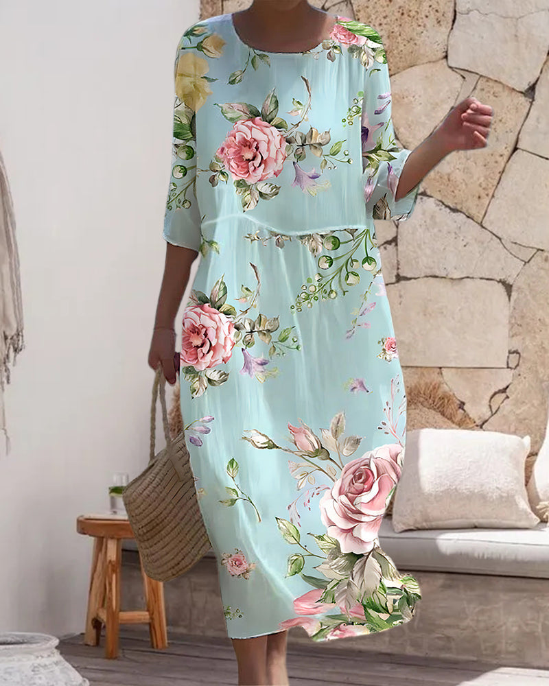 Avencea | Elegant Floral Dress