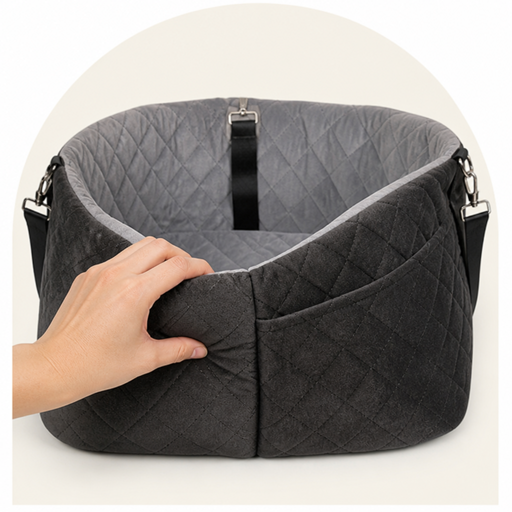 DogBedHouse Washable Plush & Non-Slip Car Seat Booster
