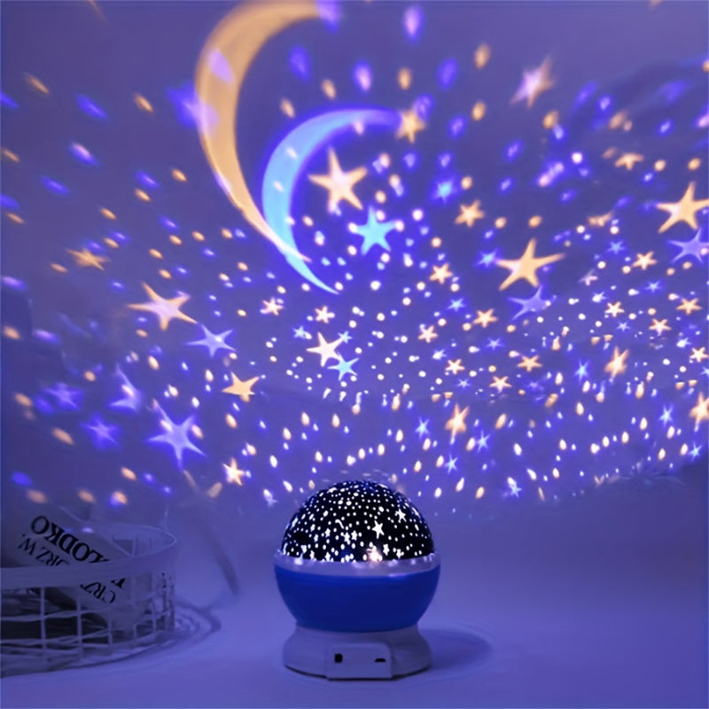 360° Starry Sky Projector with 12 Color Variants – LED Galaxy Night Light