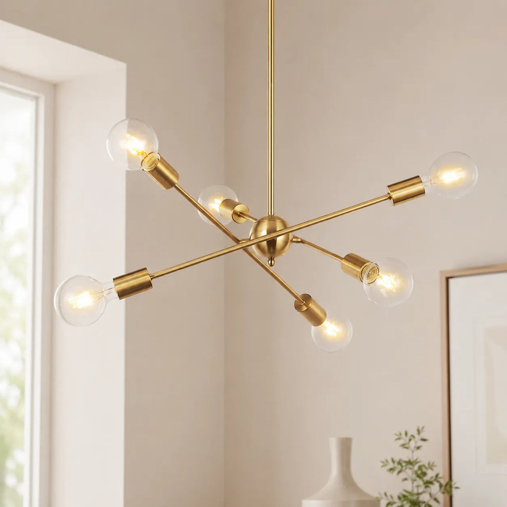 Liora Mid-Century 6-Light Sputnik Chandelier