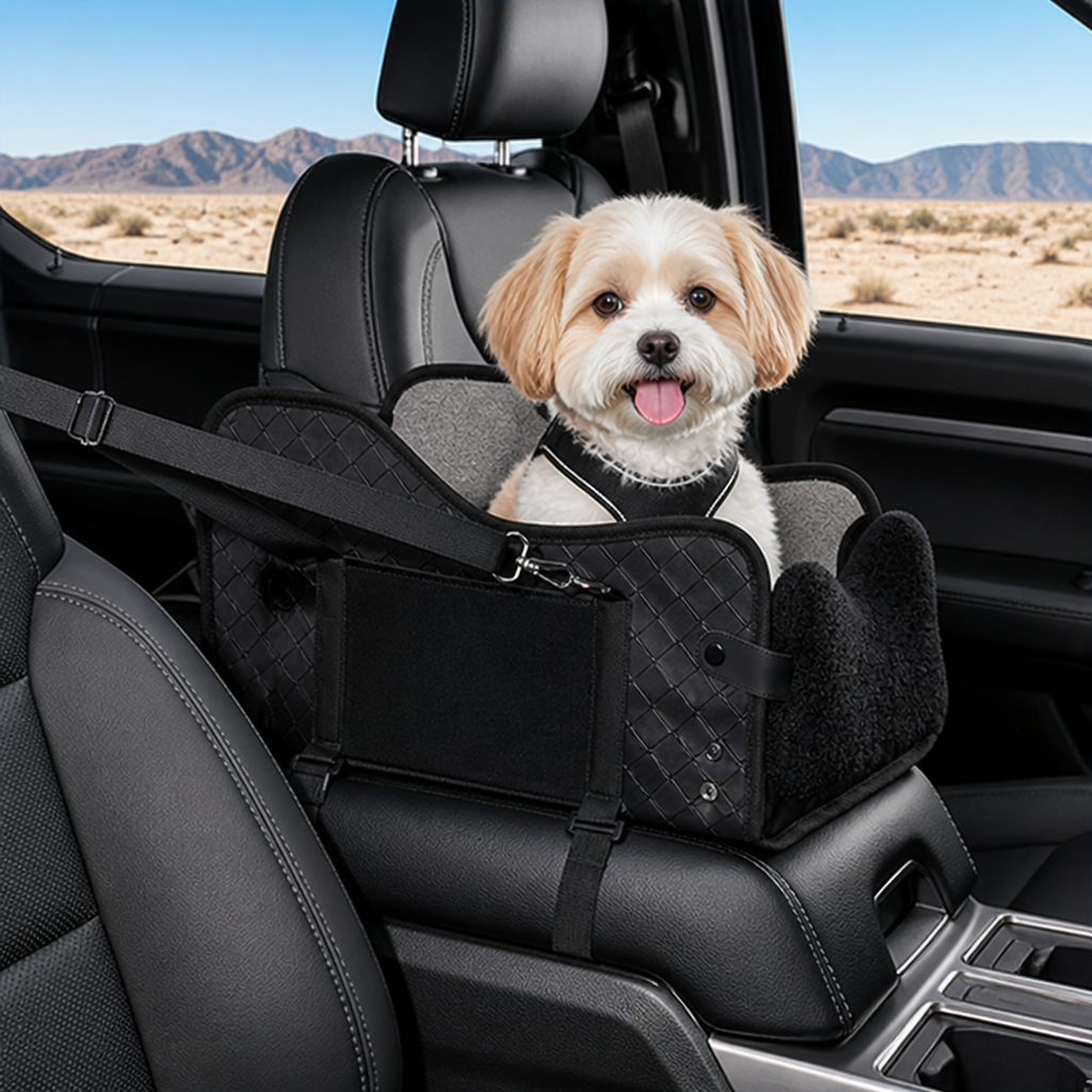 DogBedHouse Breathable Mesh & Cushion Center Console Booster Seat