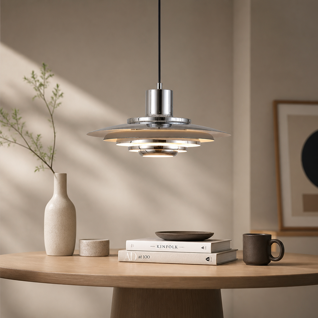 Pendant Light | Nordic Minimalist LED Design | Metal Body & E27 Socket | Adjustable Length