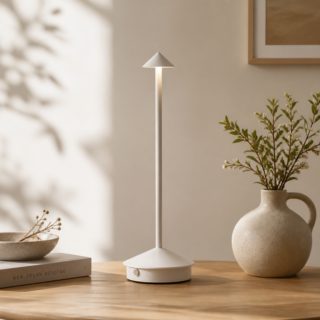 Rechargeable Table Lamp | Touch Sensor & Dimming | Adjustable Color Temp | Aluminum Body