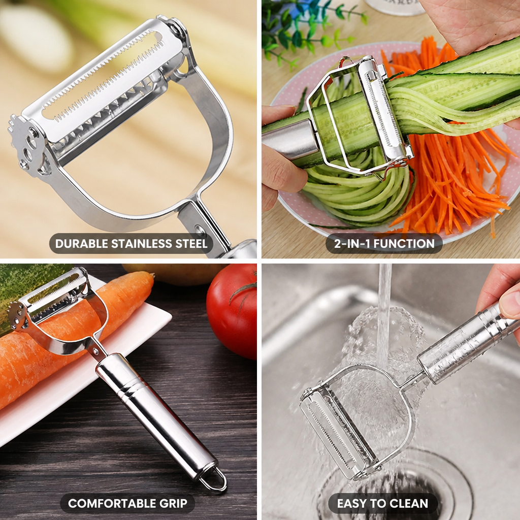 Stainless Steel 2-in-1 Peeler & Grater