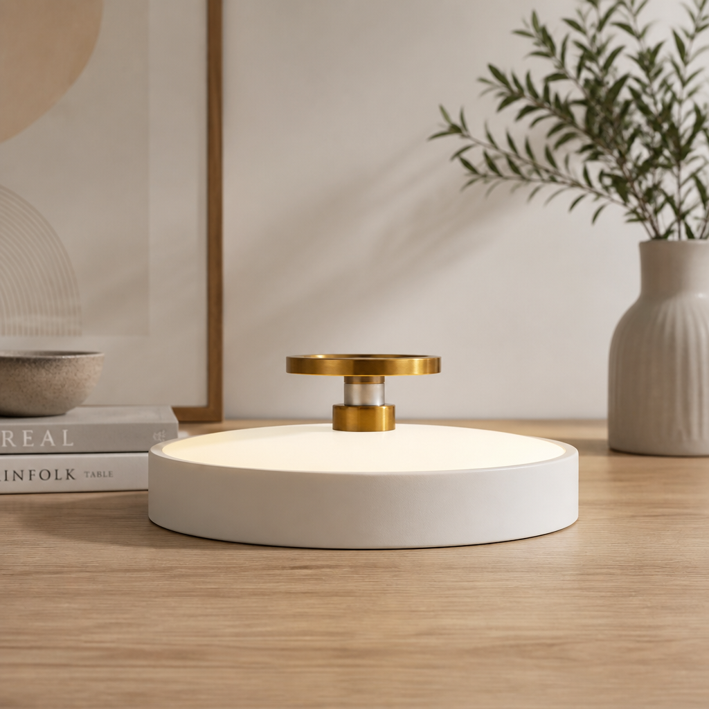Runde LED-Deckenleuchte | Nordisches Minimalistisches Design | 30 cm Acryl-Diffusor | Energieeffizient