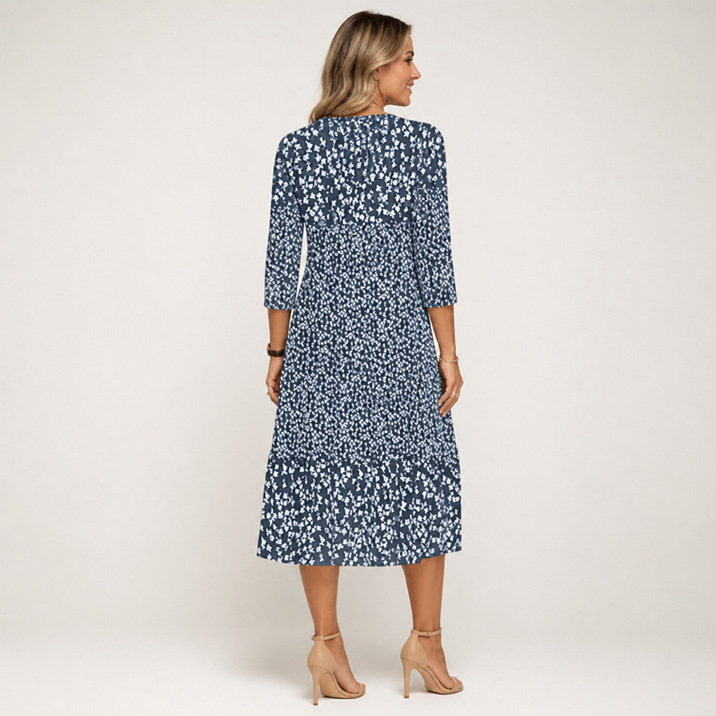 Women's Midi Dress | Regular Fit | Classic Cut, Tailored Seams | Summer Dress | Wedding Guest Outfit | Smart Casual | Workwear