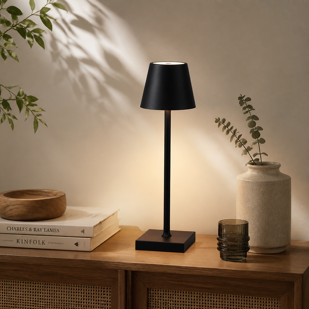 Table Lamp | Wireless Rechargeable & Dimmable | USB-C Charging | Splash-Proof Indoor & Outdoor