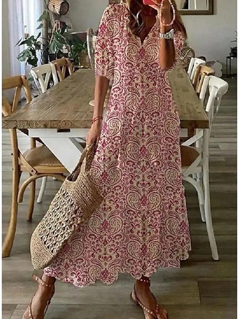 Avencea | Bohemian Maxi Dress - Summer Dress for Effortless Elegance and Comfort