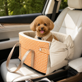 DogBedHouse Plush-Lined & Safety Leash Dog Car Seat