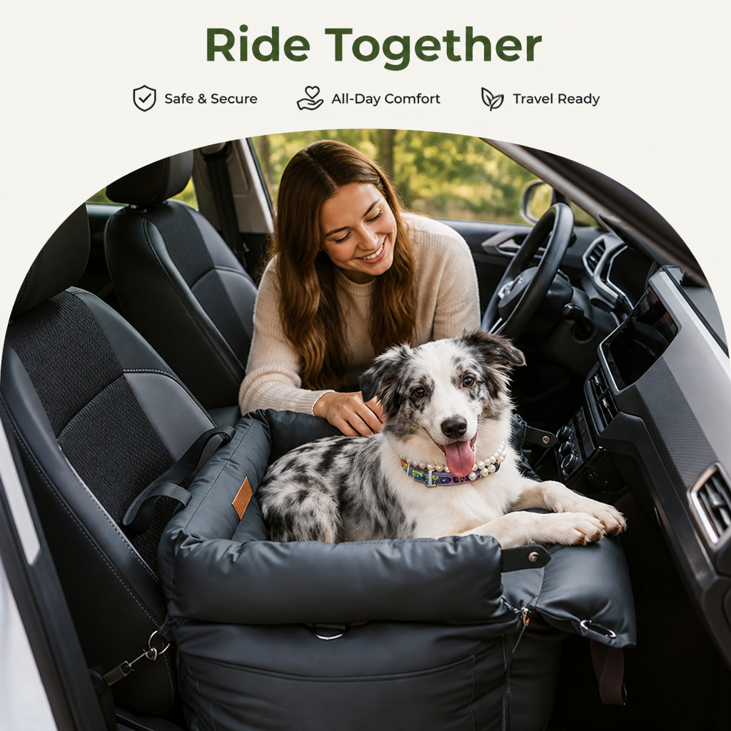 DogBedHouse Chew-Resistant & Washable Dog Car Seat