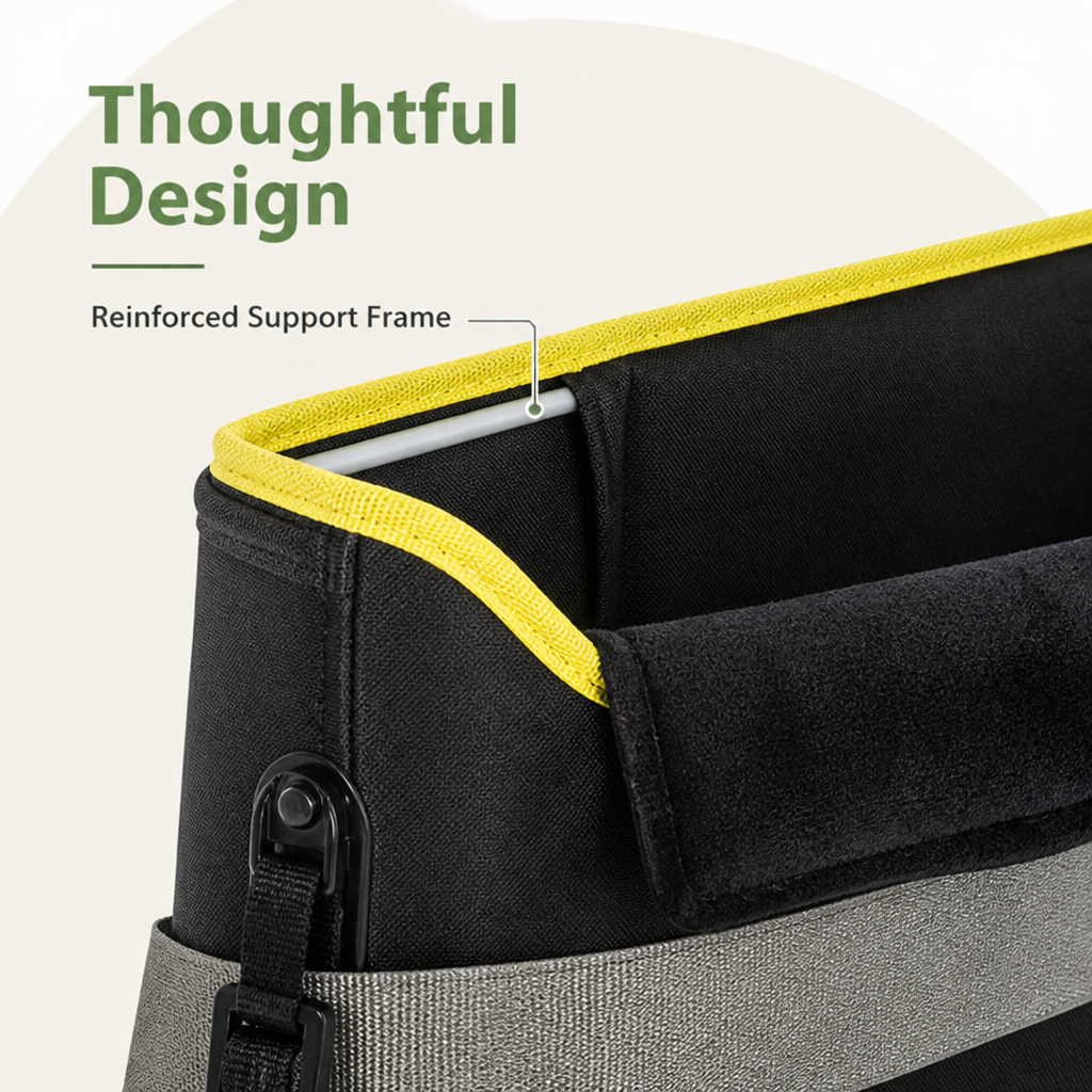 DogBedHouse Patent Safe Buckles & Clip-On Leash Booster Seat