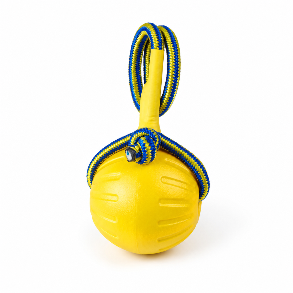 Durable Solid-Core Dental-Cleaning Dog Ball Toy