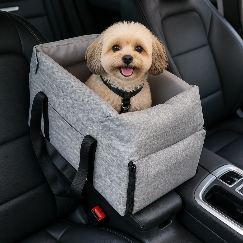 DogBedHouse Waterproof & Washable Pet Car Booster (Safety Tether)