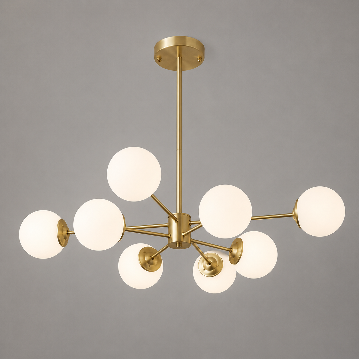 Yvonne Mid-Century Bubble Glass Sputnik Chandelier