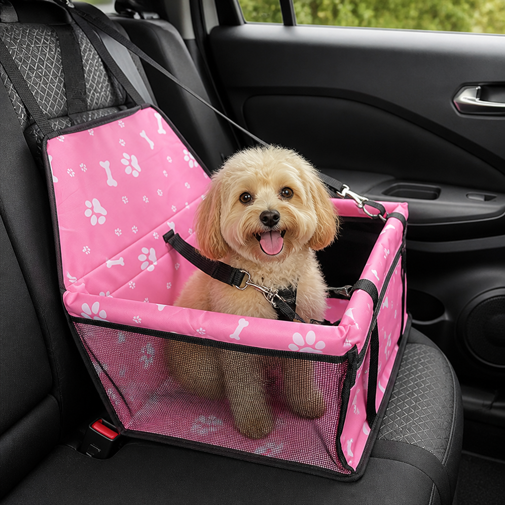 DogBedHouse Adjustable Safety Strap Dog Car Seat (Foldable)