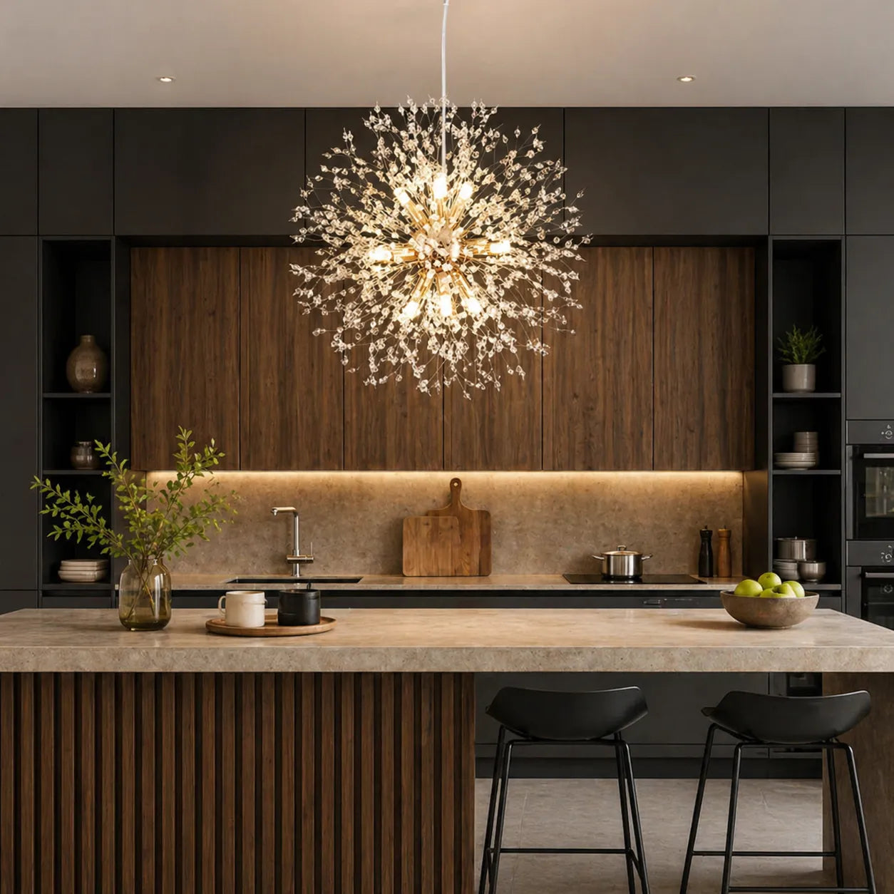 Gilda 9-Light Crystal Sputnik Chandelier