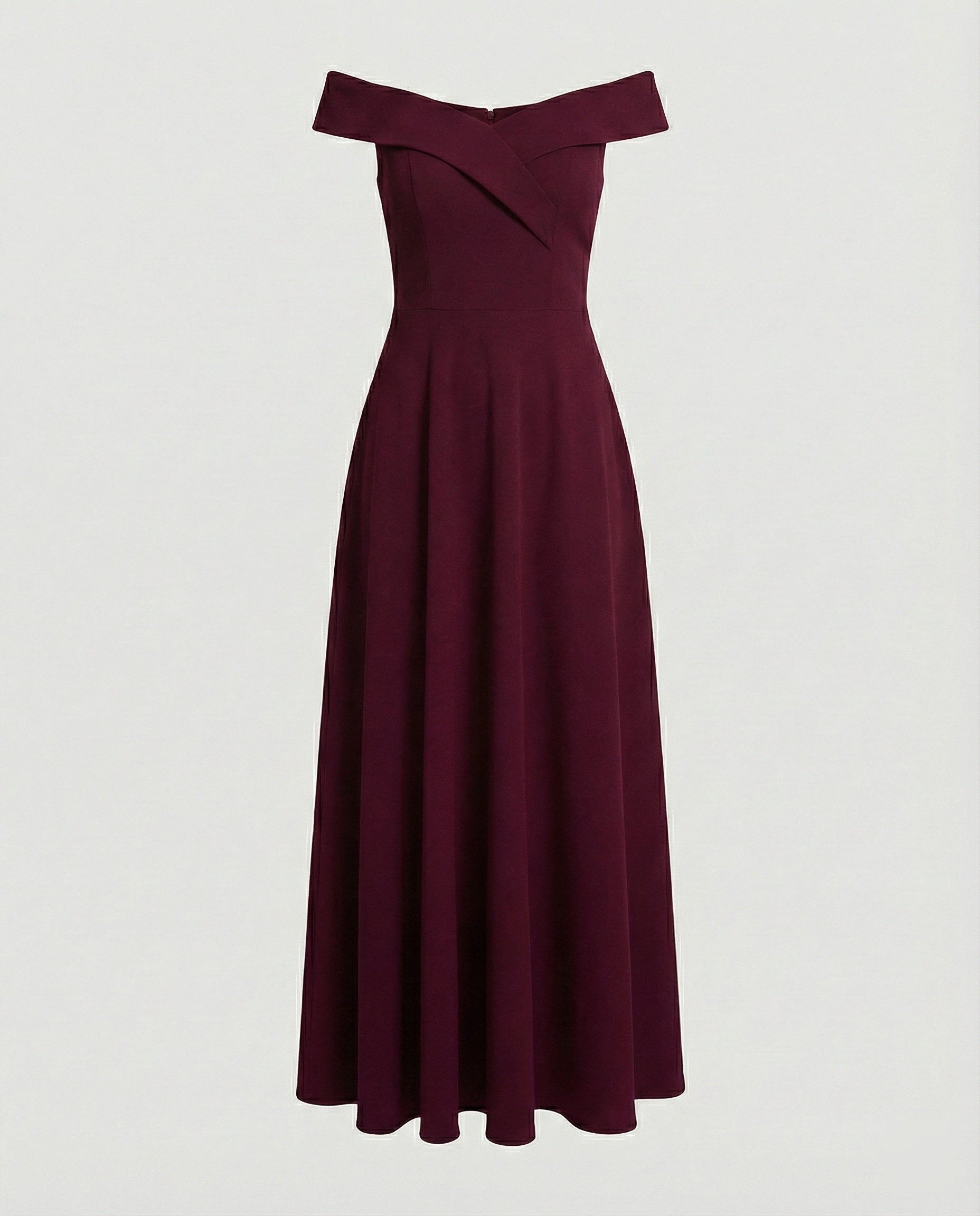 Women's Evening Dress | Polyester | Off-Shoulder Tailored Long Silhouette | Comfortable Fit