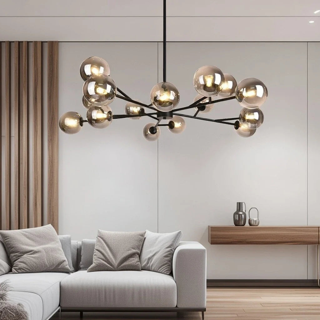 Zinnia 15-Light Mid-Century Bubble Chandelier