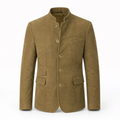 Men's Suede Blazer | Regular Fit | Single-Breasted, Button Closure, Notch Lapel | Smart Casual Business Casual