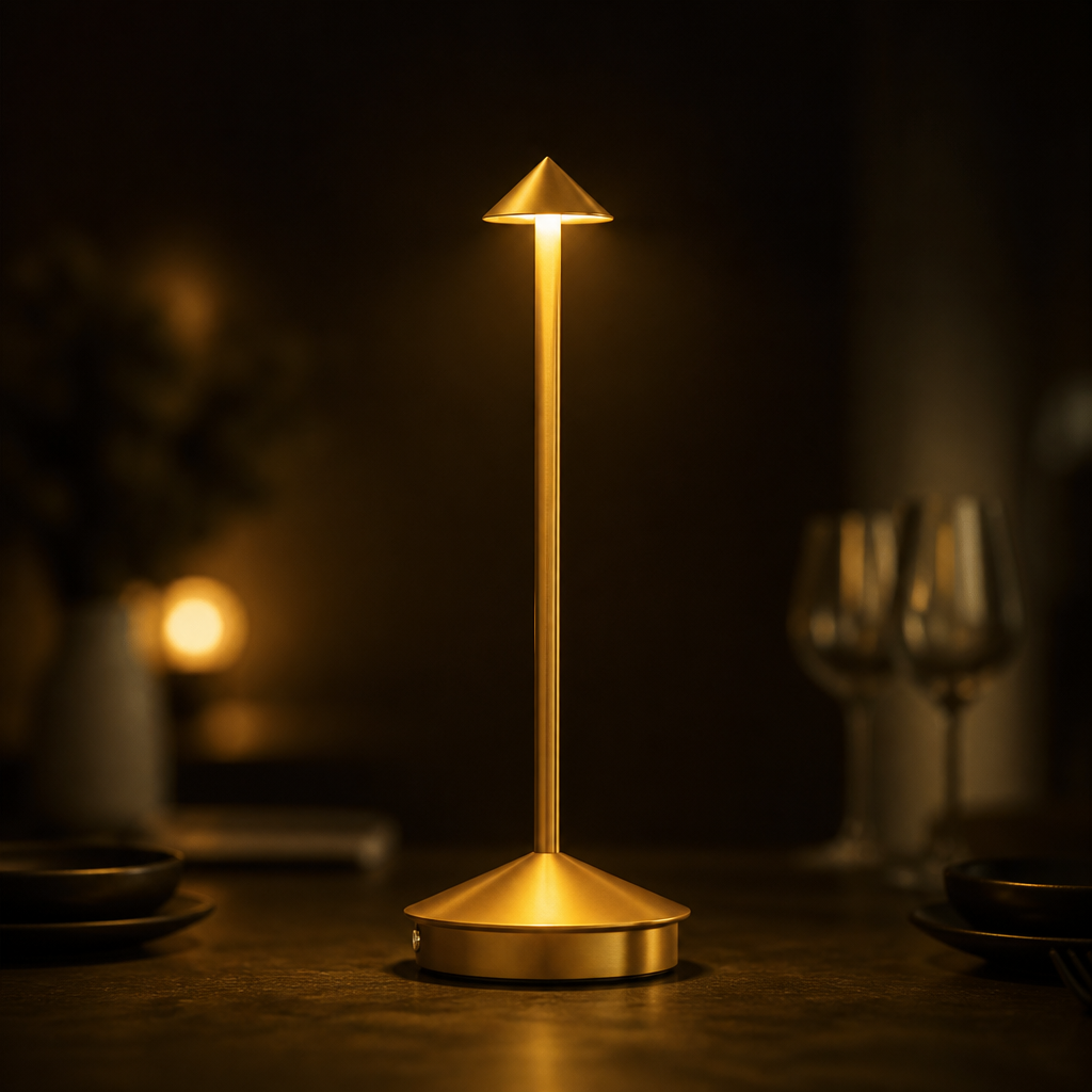 Rechargeable Table Lamp | Touch Sensor & Dimming | Adjustable Color Temp | Aluminum Body