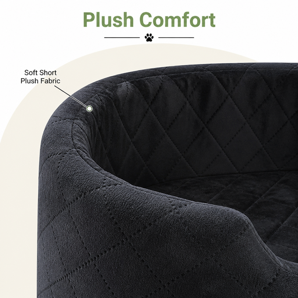 DogBedHouse D30 Rebound Sponge Car Seat Booster (Removable Washable Cover)