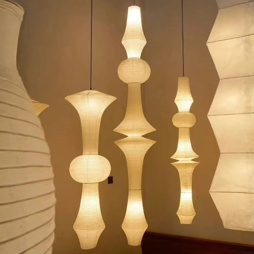 Pascal Japanese Rice Paper Pendant Lantern Light