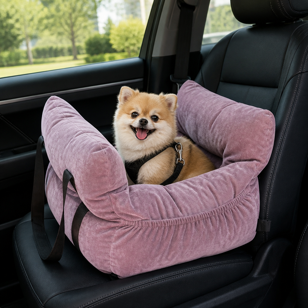 DogBedHouse Safety Harness & Multi-Carry Booster Seat (Fits Front & Back Seats)