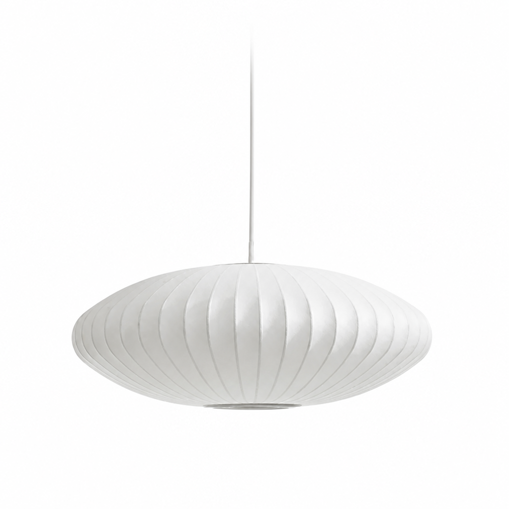 Pendant Light | Modern Wabi-Sabi Silk Shade | E27 Socket & Dimmable Compatible | Adjustable Height