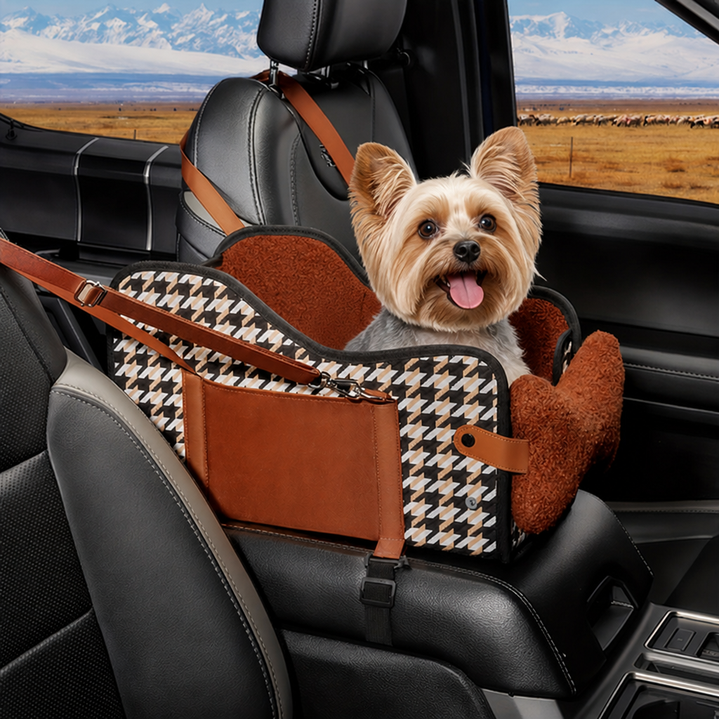 DogBedHouse Breathable Mesh & Safety Harness Dog Car Seat
