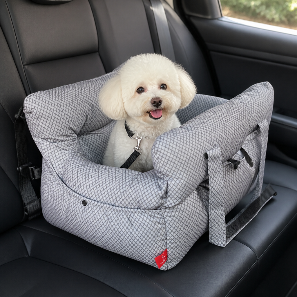 DogBedHouse Breathable Polyester Travel Carrier (Safety Hook & Car Seat Fit)